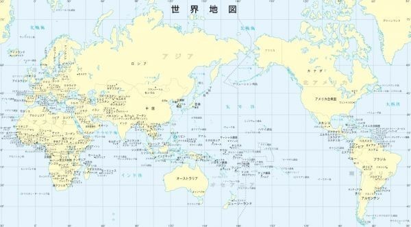 ヤフオク 世界地図 メルカトル図法 絵画風 新素材壁紙ポス