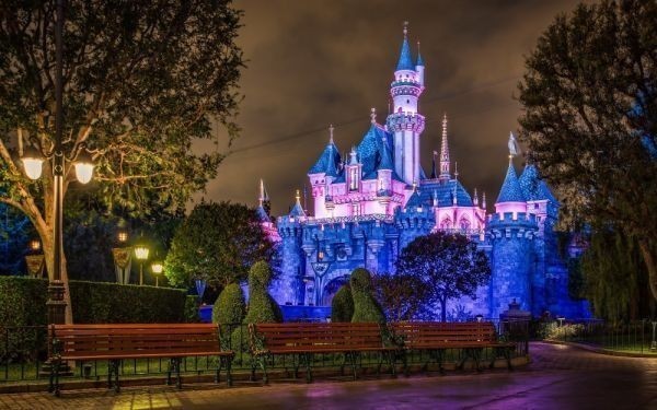  Disney Land California night .sinterela castle picture manner new material wallpaper poster extra-large wide version 921×576mm( is ... seal type )002W1