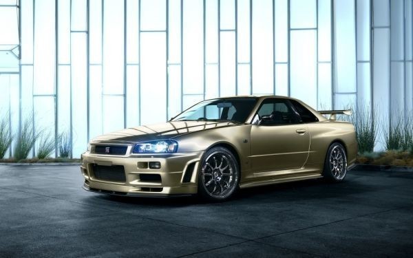  Nissan Skyline GT-R R34 1999 year picture manner new material wallpaper poster extra-large wide version 921×576mm( is ... seal type )001W1