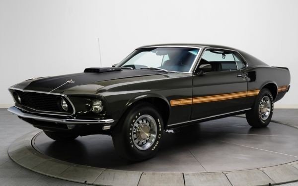  Ford Mustang Mach 1 Cobra jet 1969 год черный обои постер очень большой широкий версия 921×576mm(. ... наклейка тип )012W1