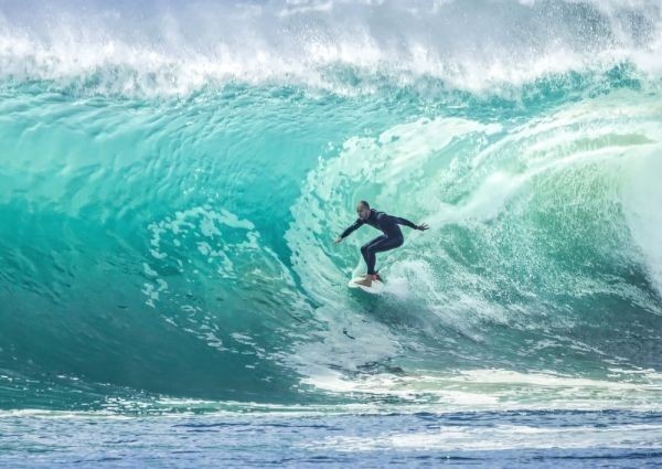  surfing wave riding wave sea surfer picture manner new material wallpaper poster A1 version 830×585mm( is ... seal type )002A1