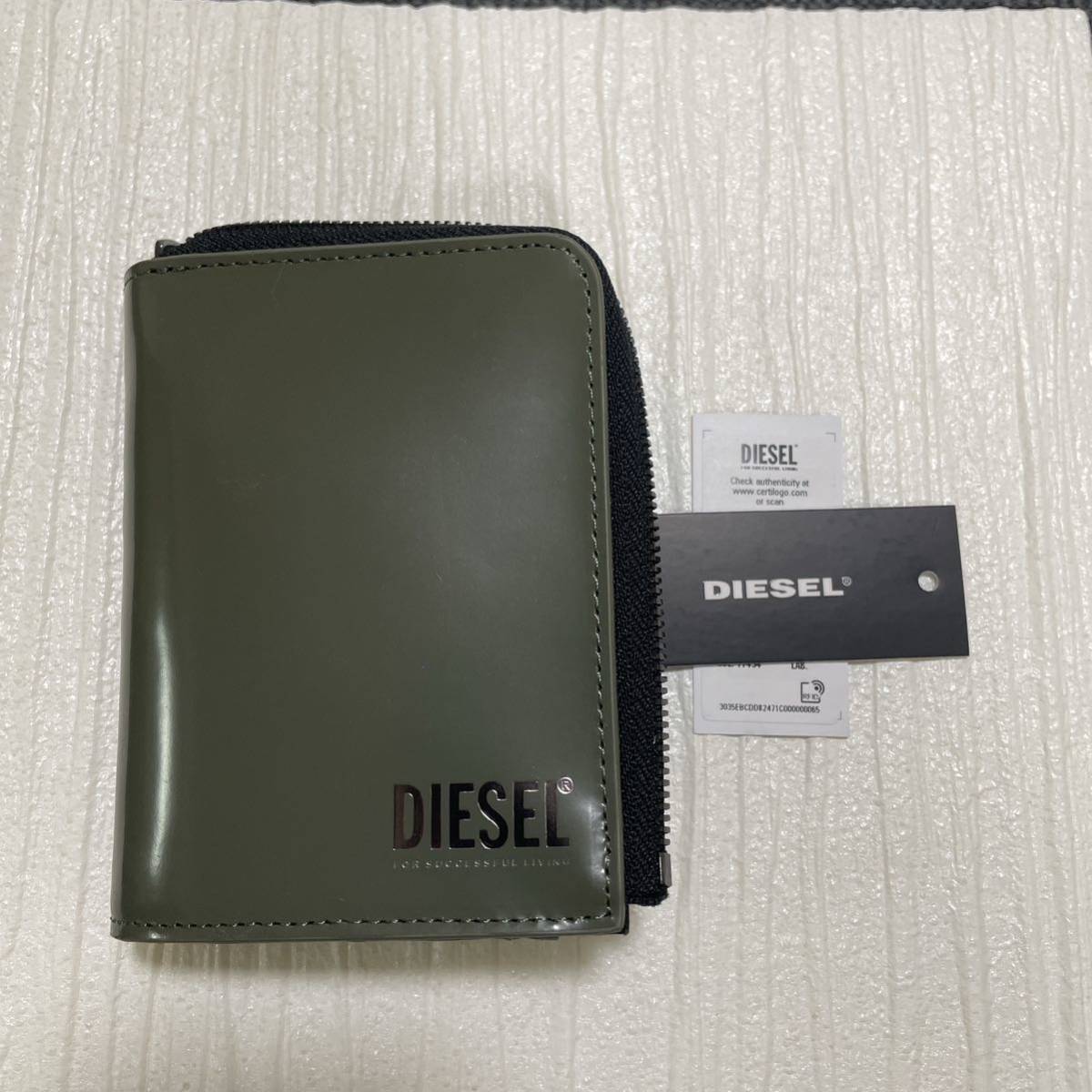 新品 箱無し diesel ディーゼル 財布 二つ折り財布 ジップアラウンド