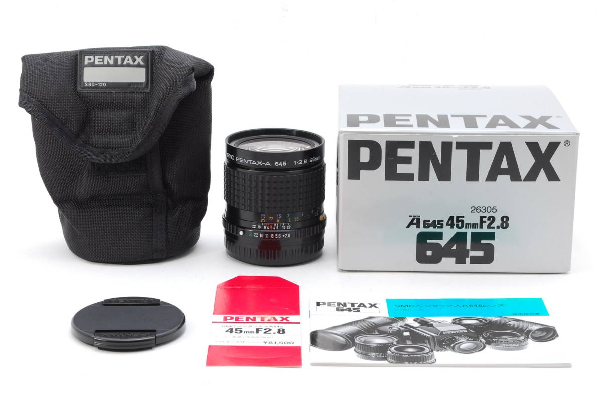 美品!!箱付き!! ペンタックス SMC PENTAX-A 645 45mm F2.8 #5136