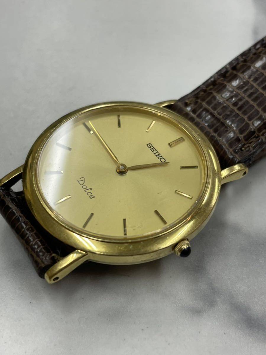 53.動作未確認・SEIKO セイコー DOLCE ドルチェ 8N40-6080 18KT K18 18