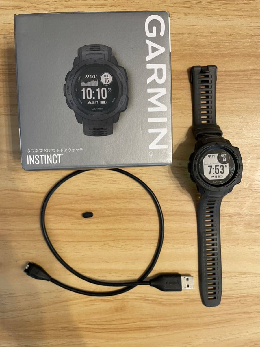 即決・美品】GARMIN ガーミン INSTINCT タフネスGPSアウトドアウォッチ
