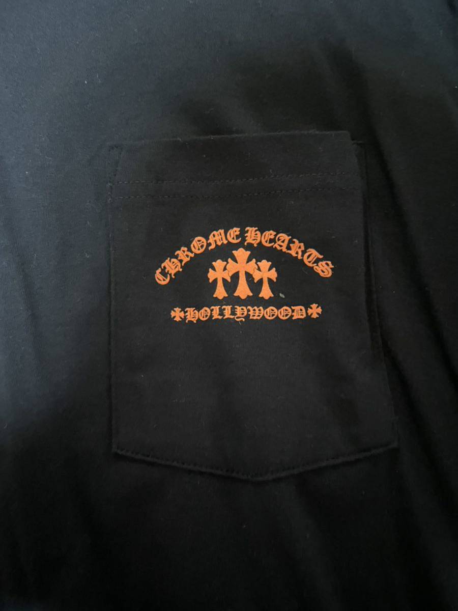 クロムハーツ ロングTシャツ オレンジ セメタリークロス ロンT