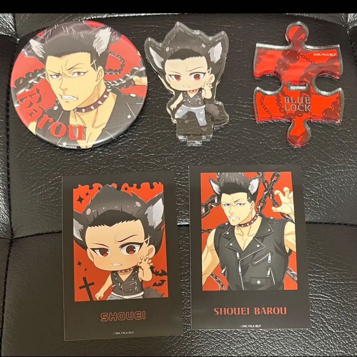 ブルーロック マンガ展 馬狼照英 アクスタ 缶バッジ チェキ風ブロマイド