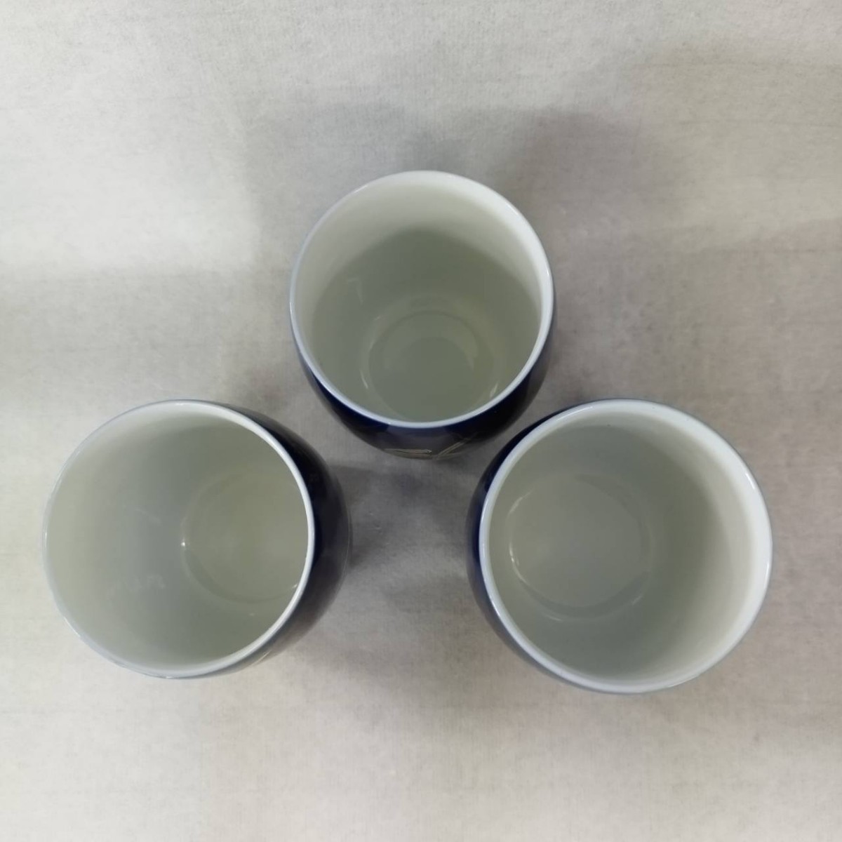 香蘭社 瑠璃 蘭 湯呑み 湯飲み 湯のみ お湯呑み 食器 3客 AT103.23_画像4