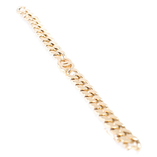 CHANEL シャネル ロゴプレート 喜平チェーン ブレスレット CHANEL シャネル ロゴプレート 喜平チェーン ブレスレット