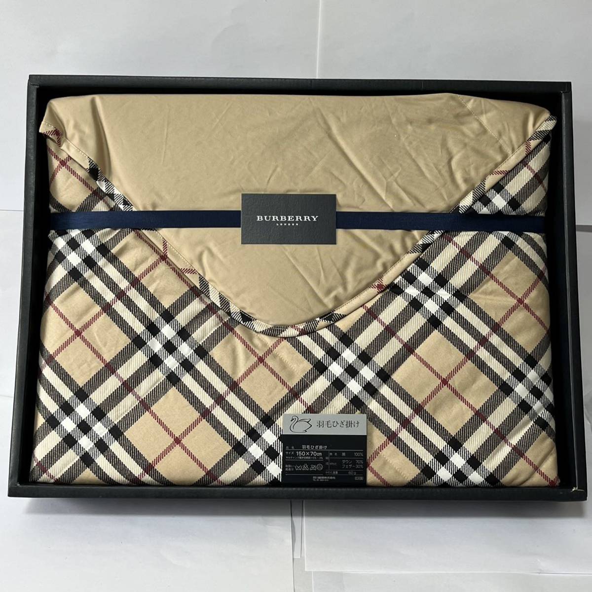 美品 未使用 BURBERRY バーバリーロンドン羽毛肌掛け布団 ノバチェック