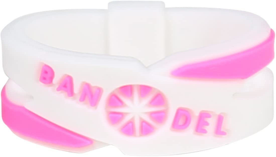 新品 送料無料 BANDEL バンデル クロスリング ホワイト ピンク 白 Lサイズ(17～19)号対応 17 18 19 シリコン 指輪　リング