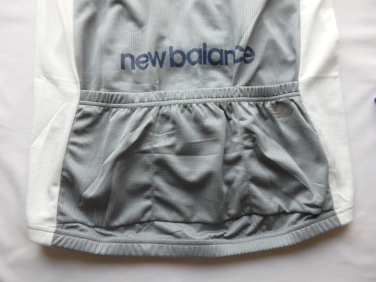 NEW BALANCE new pa Ran s* men's cycling wear M size gray series *. sweat speed . sport wear shirt back 3. pocket 