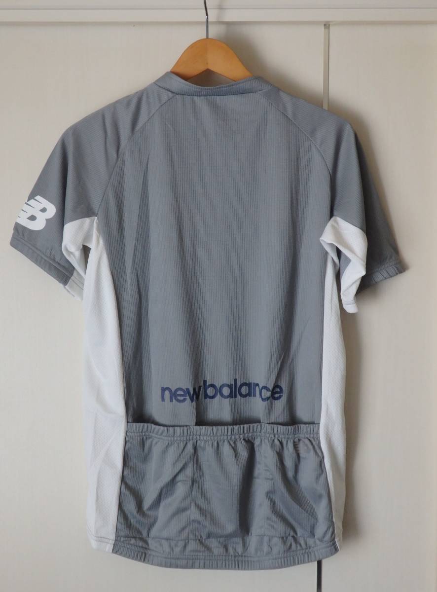 NEW BALANCE new pa Ran s* men's cycling wear M size gray series *. sweat speed . sport wear shirt back 3. pocket 