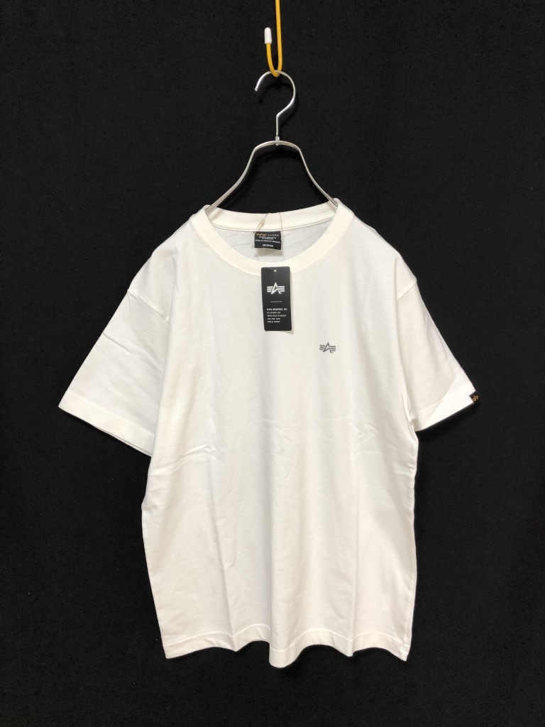 未使用タグ付◆ALPHA INDUSTRIES アルファ【星条旗】染込みプリント　半袖Tシャツ M_画像2