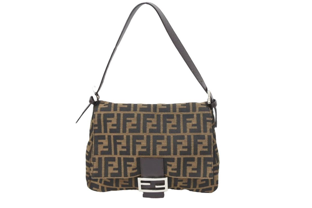 FENDI フェンディ マンマバケット ワンショルダーバッグ ズッカ柄