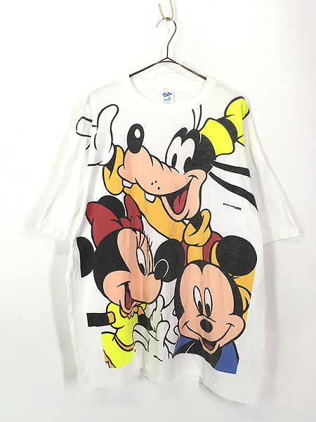 定番のお歳暮&冬ギフト 古着 90s USA製 Disney ミッキー ミニー グーフィー BIG プリント Tシャツ XL 古着 その他 定番のお歳暮&冬ギフト 古着 90s USA製 Disney ミッキー ミニー グーフィー BIG プリント Tシャツ XL 古着 その他