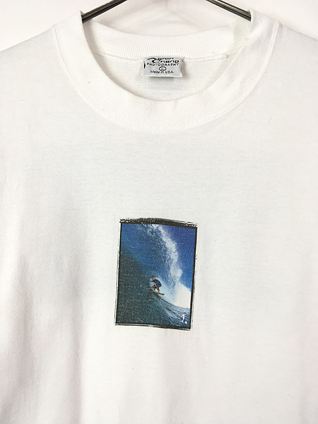 古着 90s USA製 Aaron Chang サーフィン フォト グラフィック Tシャツ L 古着_画像2