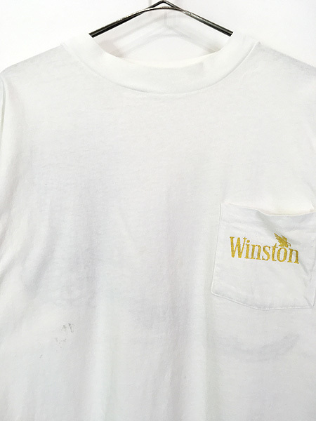 古着 90s USA製 Winston タバコ イーグル ポケット Tシャツ ポケT XL 古着の画像2
