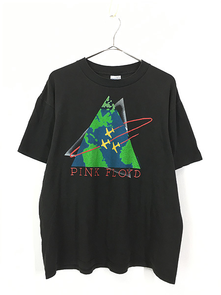 古着 80s Pink Floyd 「World Tour 87」 ツアー ロック バンド Tシャツ XL 古着