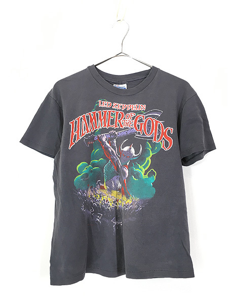 古着 80s USA製 LED ZEPPELIN 「HAMMER of the GODS」 ヘヴィ メタル ロック バンド Tシャツ S 古着_画像1