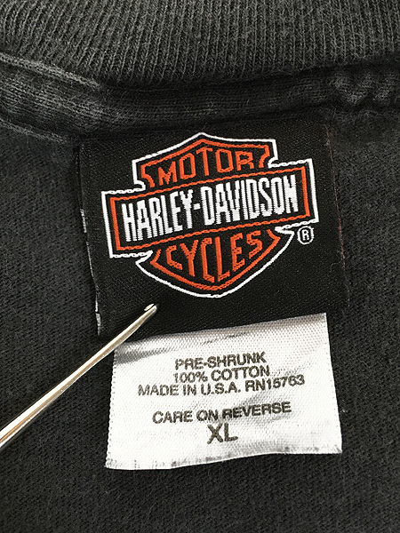 古着 00s USA製 HARLEY DAVIDSON イーグル ファイヤー パイレーツ Tシャツ XL 古着_画像7