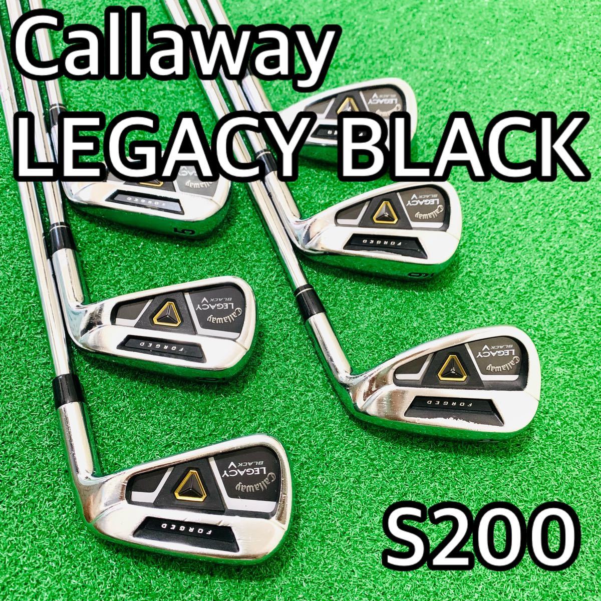 Y5178 Callaway LEGACY BLACK FORGED S200 レガシーブラック　アイアン 6本セット　メンズ　右利き　 ダイナミックゴールド キャロウェイ