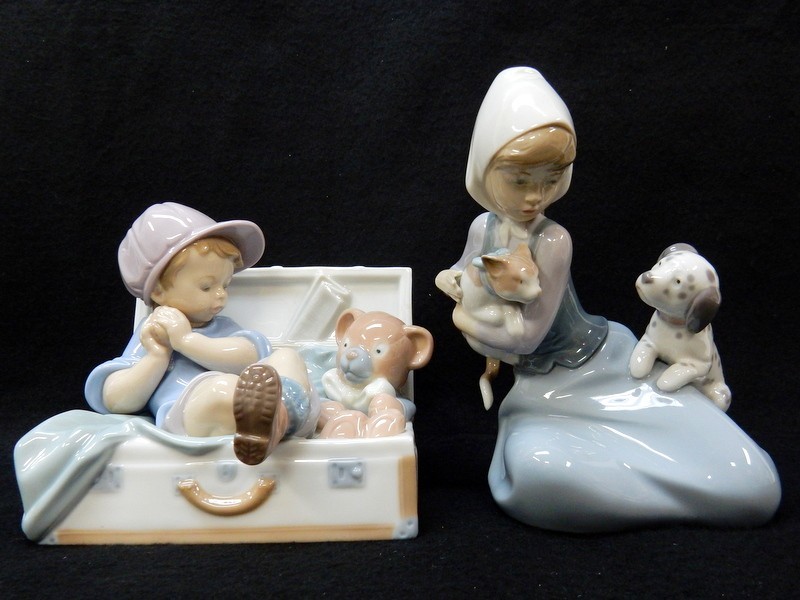 1000円スタート フィギュリン 2点セット LLADRO リヤドロ #6795 【一緒