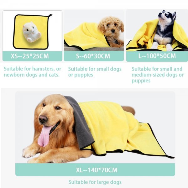  dog cat towel soft fiber suction . towel lavatory accessory 1 sheets [green][100x50cm]