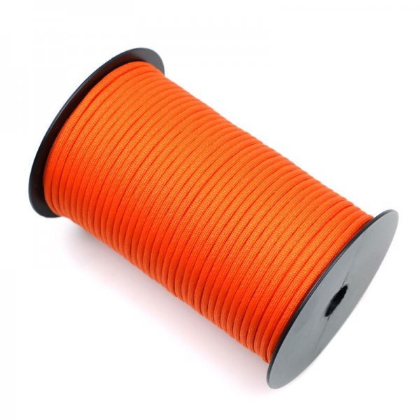9 ストランド パラ コード 4mm ロープ キャンプ アクセサリー DIY 【9C Orange】 【50M】_画像1