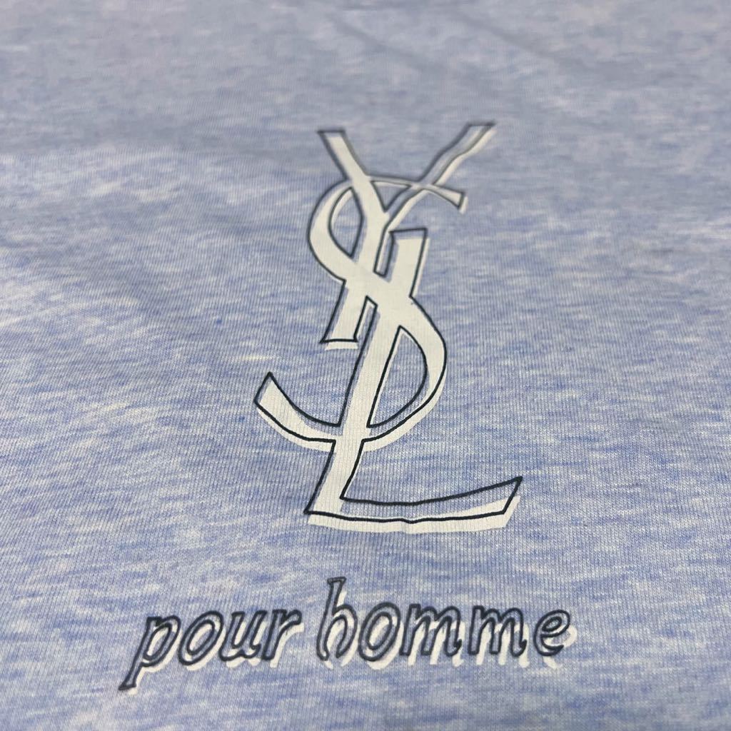 90s YvesSaintLaurent pour homme イヴサンローラン ロゴ プリント 半袖Tシャツ_画像3
