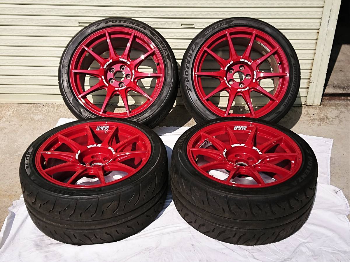 18 Inch 4 Pcs Set Gully Scratch Less Burr Mountain 265 35r18 Potenza Re 71r Work Typecs 9 5j 35 5h Pcd100 Impreza Real Yahoo Auction Salling