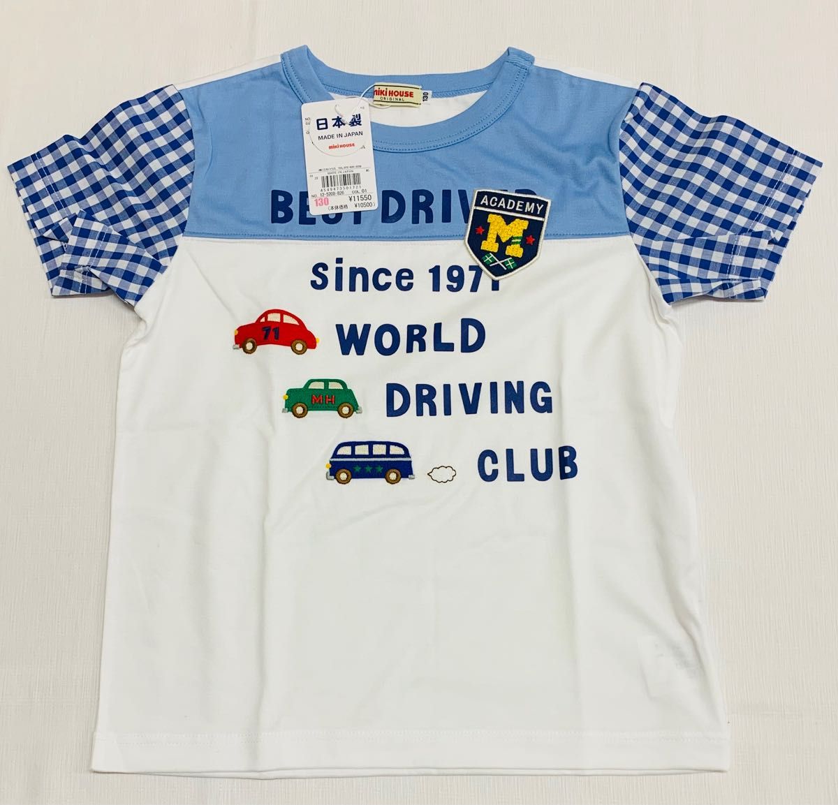 新品　半袖　Tシャツ ハーフパンツ　車　ワッペン　プッチー君　2点セット 130 ミキハウス