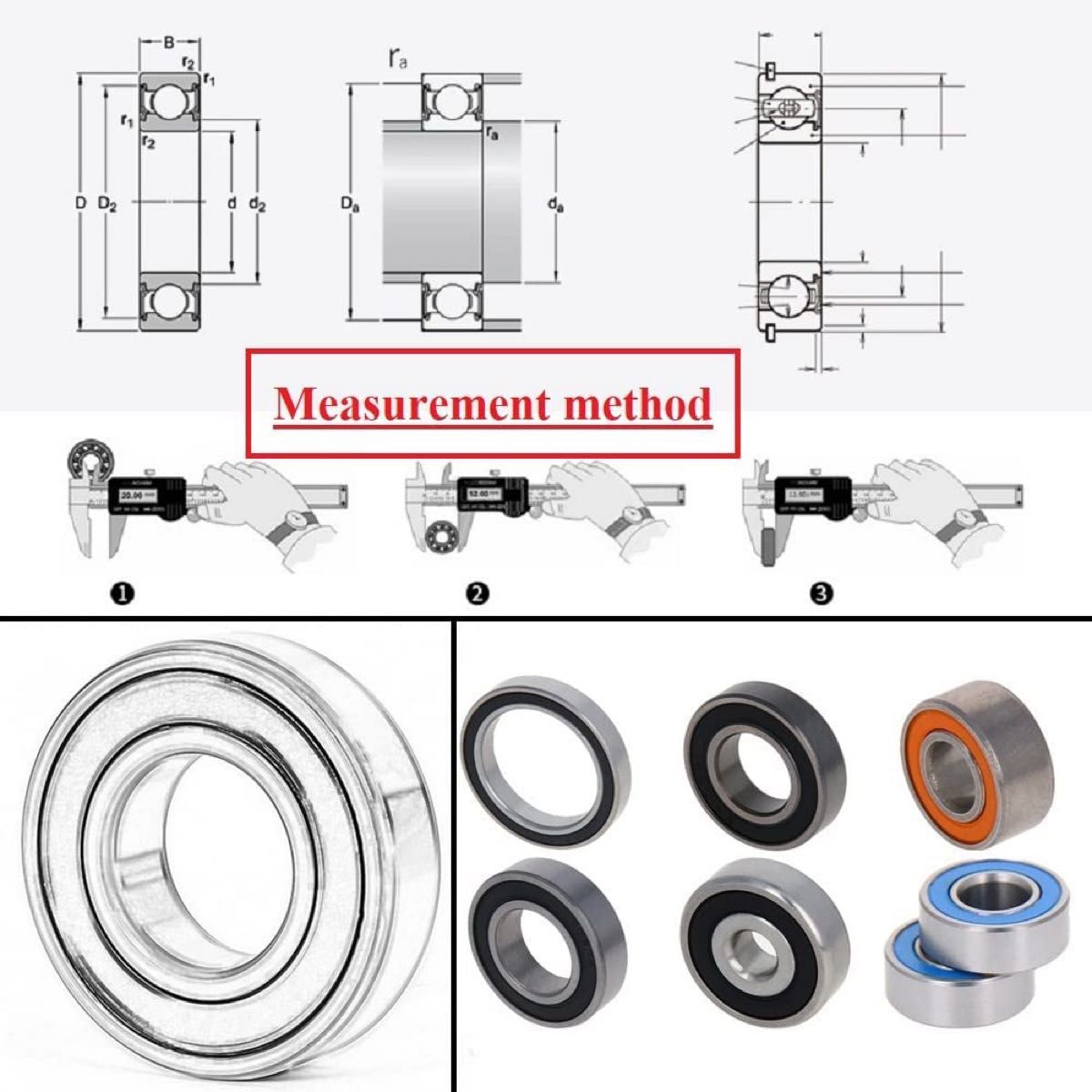 MroMax ベアリング 軸受け 深溝玉軸受 25mm内径 52mm外径 15mm厚さ 製品モデル6205 2RS 1個入り