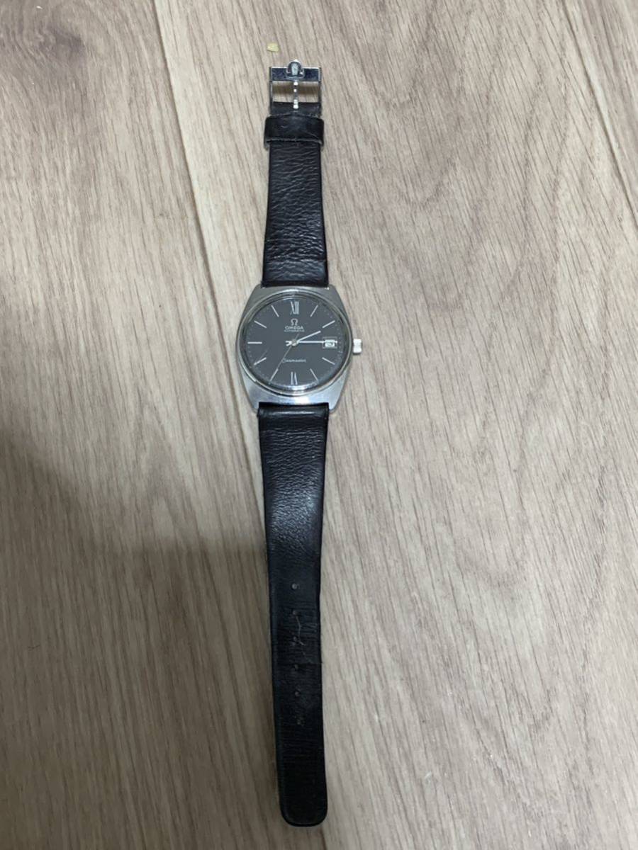 OMEGA Seamaster 黒文字盤 自動巻き 稼働品 メンズ腕時計