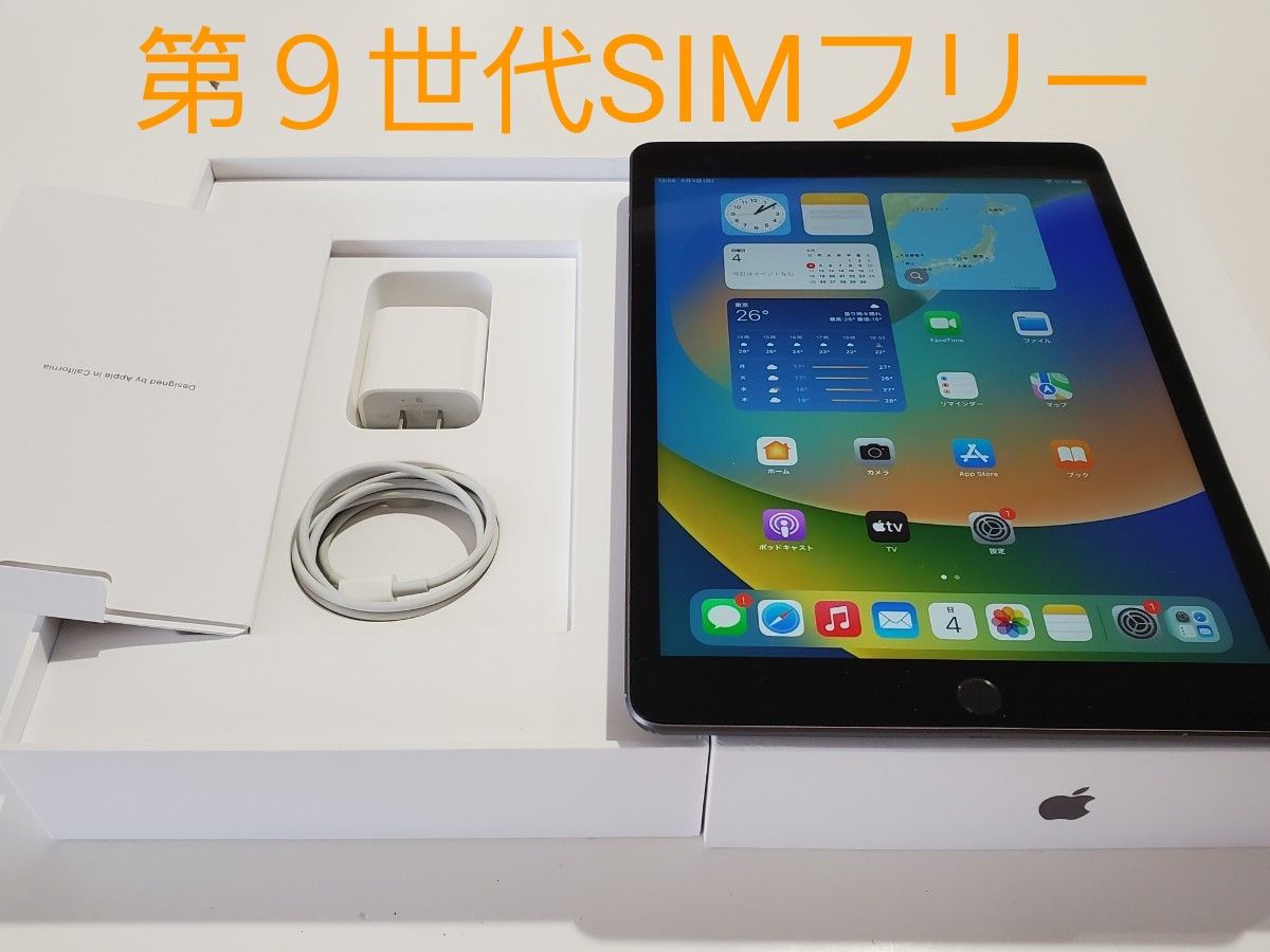 ipad 第9世代 64GB Cellularモデル スペースグレイ A2604 使用時間
