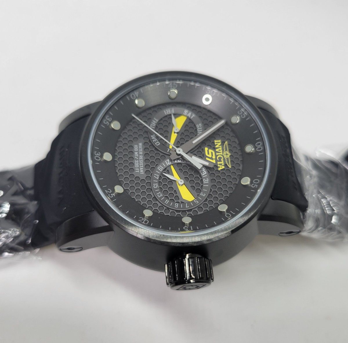 《実用性◎》Invicta インビクタ 12789 48mm S1 Rally ninja(忍者) デイデイト ブラック＆イエロー