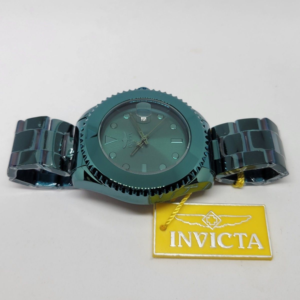 《妖艶なグリーン☆フルポリッシュ仕上げで雰囲気上々》Invicta インビクタ 38318 47mm プロダイバー オートマチック