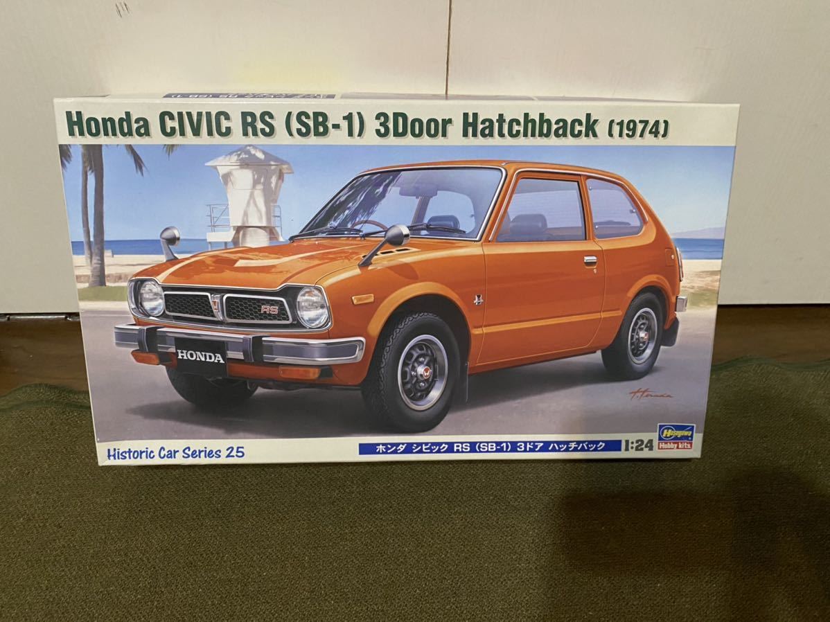 【1/24】ハセガワ ホンダ シビックRS(SB-1) 1974年式 未使用品 プラモデル_画像1