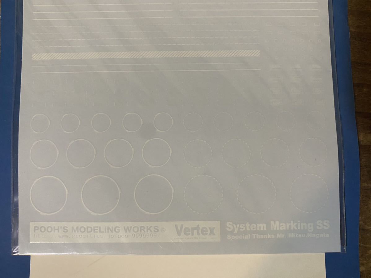 Vertex ベルテクス コーションマークSS ホワイト デカール 未使用品 プラモデル ガンプラの画像3