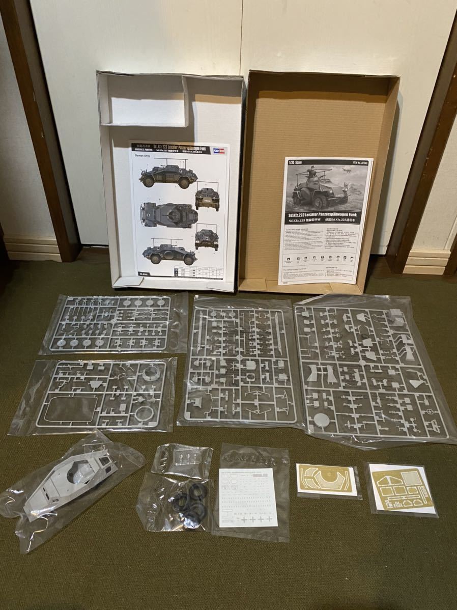 【1/35】ホビーボス ドイツ軍 sd.kfz.223 無線装甲車 未使用品 プラモデル_画像4