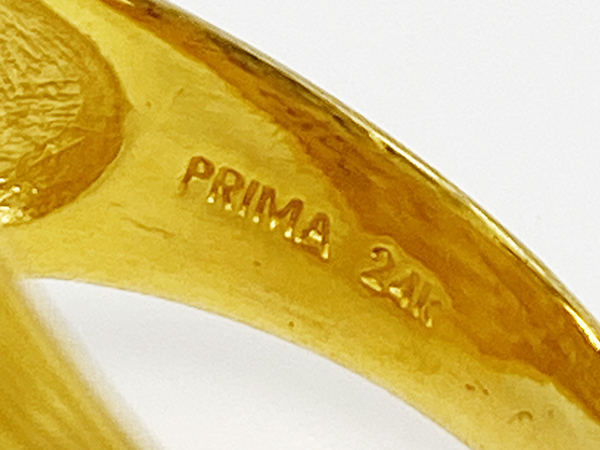  Prima Gold 24 gold signet ring 10.4g 12 number dragon Dragon motif * 24K ring 