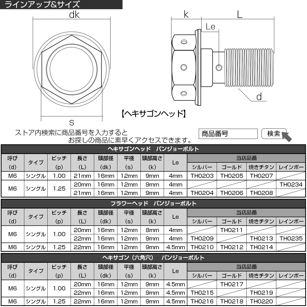 ブレーキ バンジョーボルト M10 P1.00 SUS304 ステンレス製 フラワーヘッド シルバー TH0209_画像4