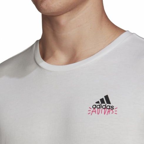 adidas アディダス エッセンシャルズ 半袖Ｔシャツ コットン メンズXO 3L ホワイト◆新品未使用タグ付正規品◆