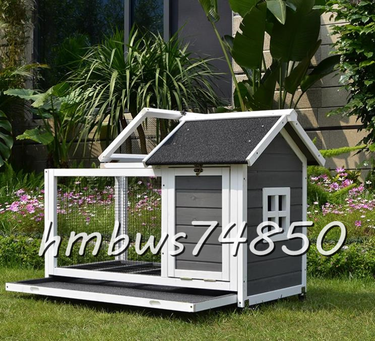 * beautiful goods * high quality * chicken small shop . is to small shop pet holiday house house wooden rainproof . corrosion rabbit chicken small shop breeding outdoors .. garden cleaning easy to do gray 