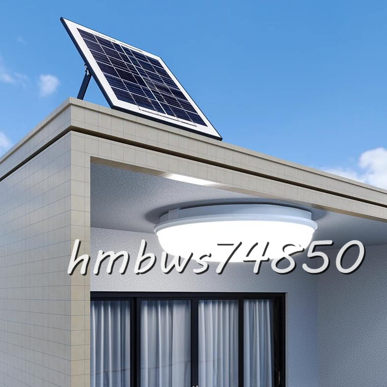新品 LEDシーリングライト ソーラーライト リモコン付き ガーデンライト 室内 天井照明 寝室 リビング ベランダ 電線・10M/100W_画像5