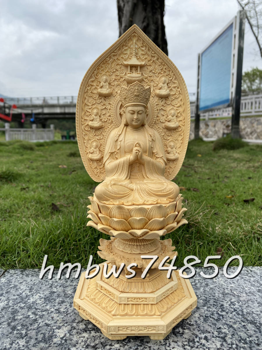 美品 仏教美術 毘盧遮那仏 坐像 仏像 彫刻 ヒノキ檜木 自然木 職人 手作り 置物 彫刻 美術品 東洋彫刻 高さ32cm