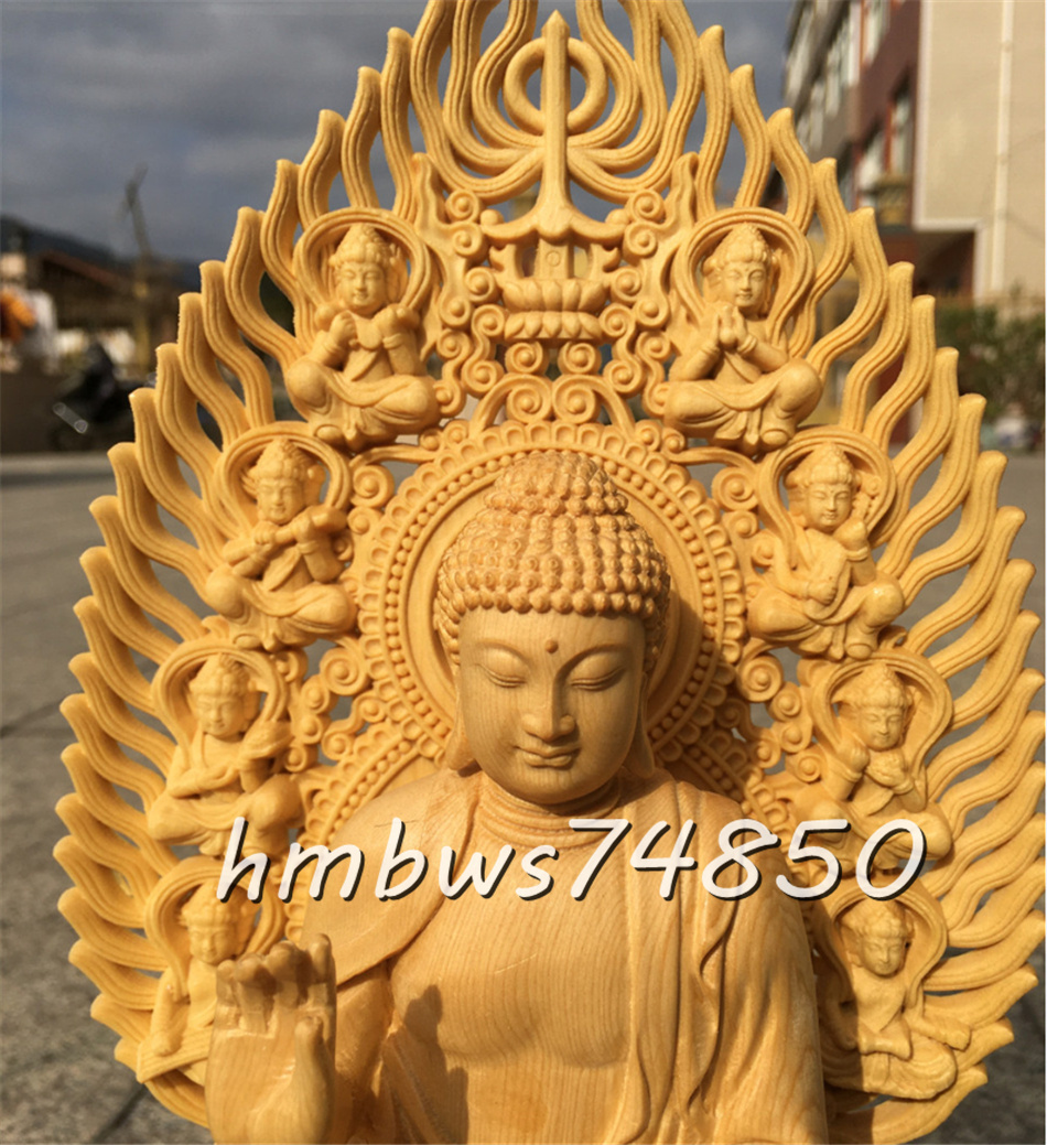 新品 仏教美術 薬師瑠璃光如来坐像 薬師如来 仏像 彫刻 ヒノキ檜木