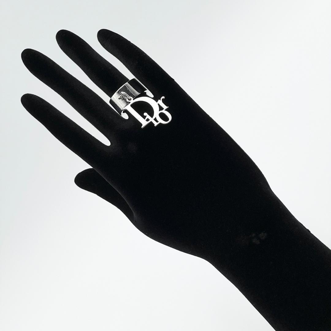 【爆売り！】 【14号】ディオール　レディース　指輪　リング　DIOR　ロゴ　シルバー色 クリスチャンディオール 指輪
