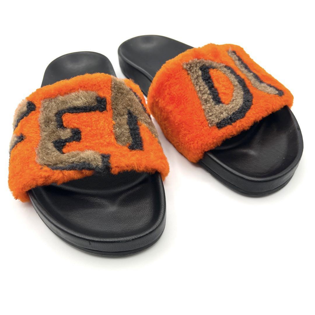 26cm】フェンディ FENDI メンズ スライド サンダル スリッパ ラバー