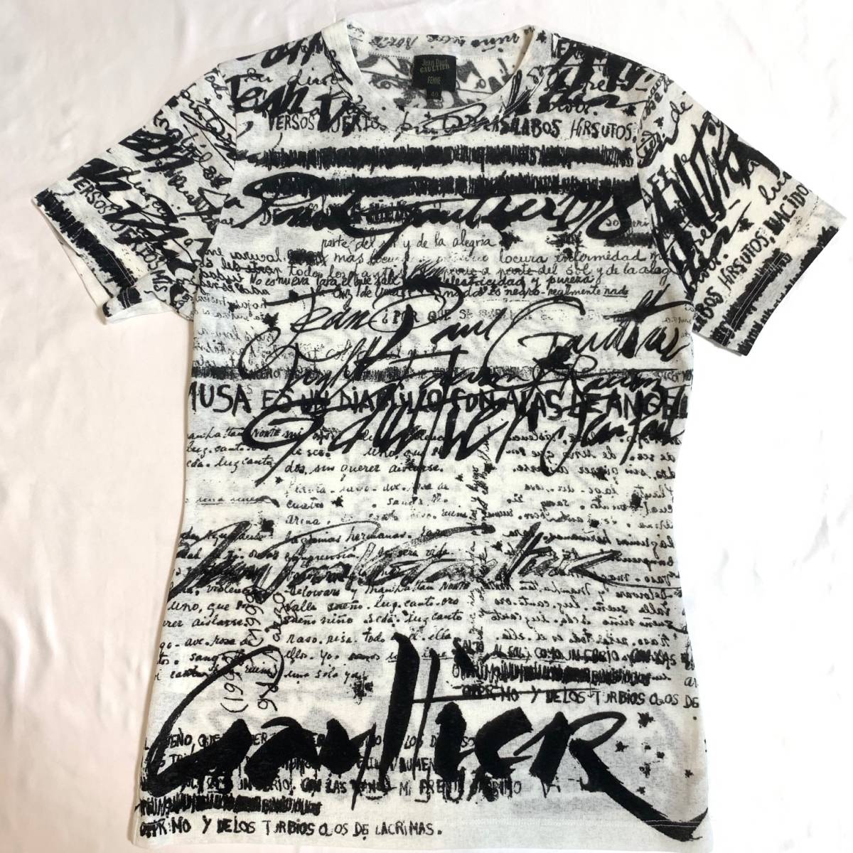 Jean Paul GAULTIER ジャンポールゴルチエ ゴルチェ　Tシャツ　メッシュ　カットソー　トップス　英字　アーカイブ　archive tops